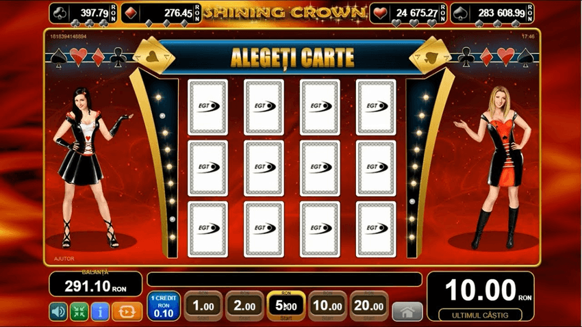 Shining Crown slot Amusnet – bonus pick cu 4 niveluri jackpot
