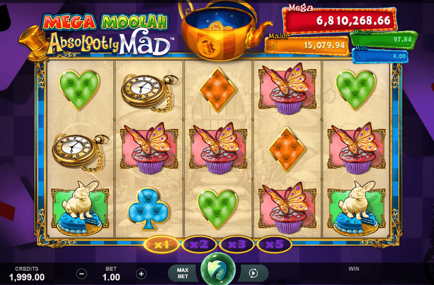 Absolootly Mad Mega Moolah jackpot progresivo