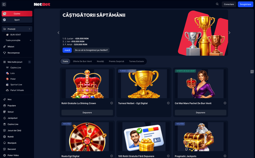 Promoții NetBet cu turnee și bonusuri pentru jucători