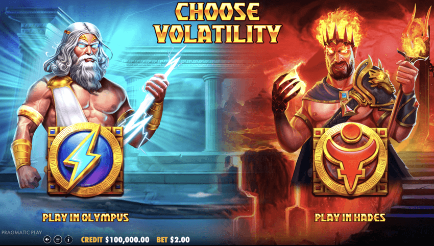 Zeus vs Hades – επιλογή μεταξύ Ολύμπου και Άδη Επιλογή μεταβλητότητας μεταξύ Δία και Άδη στο Zeus vs Hades – Gods of War