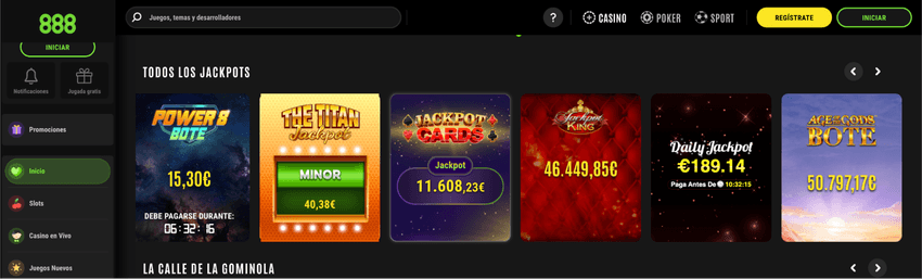 Botes de Playtech en 888 Casino Sección de jackpots de Playtech en 888 Casino España