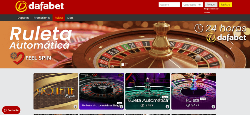 Juegos de ruleta en Dafabet Lobby de ruleta de Dafabet con mesas de ruleta automática y ruleta en vivo.