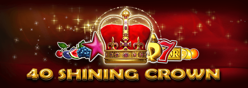 Λογότυπο του φρουτάκι 40 Shining Crown με χρυσό στέμμα και κλασικά σύμβολα