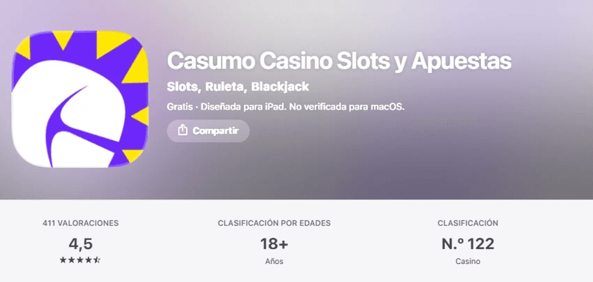 App de Casumo Casino para iOS Aplicación Casumo Casino Slots y Apuestas en la App Store