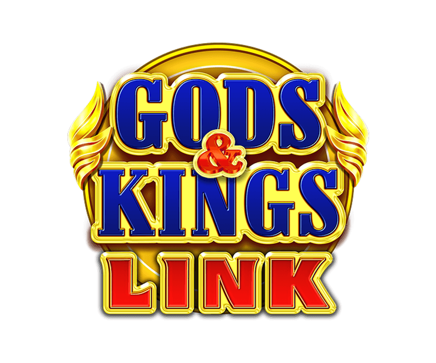 Λογότυπο Gods & Kings Link σε χρυσό, μπλε και κόκκινο χρώμα