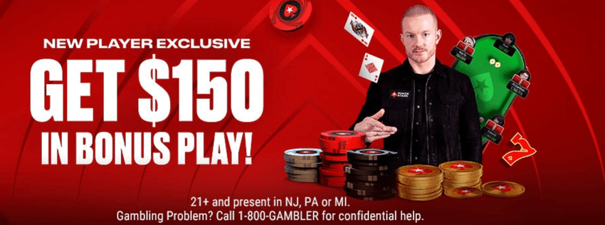PokerStars Michigan promo with $150 in bonus play