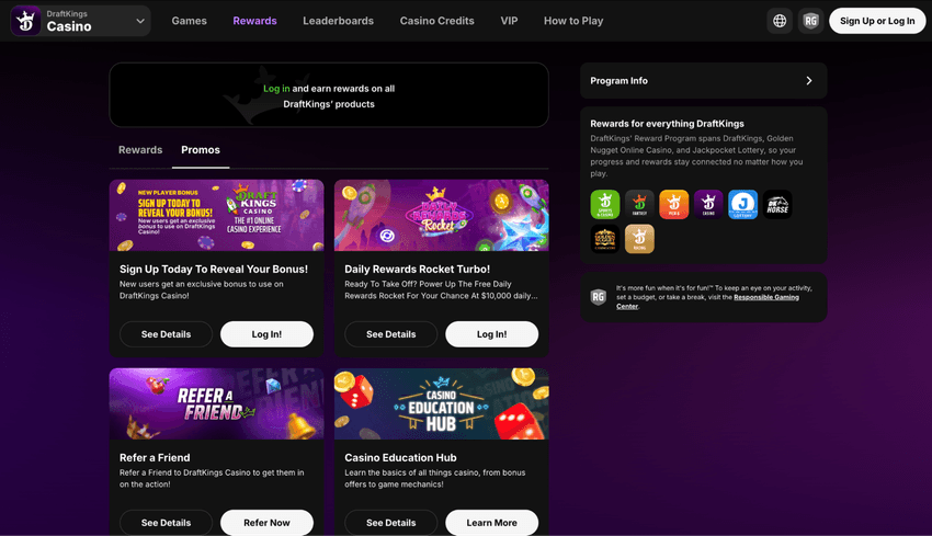 DraftKings Michigan Promotional Offers and Rewards DraftKings Michigan promotions center featuring bonus offers, reward opportunities, and player incentives