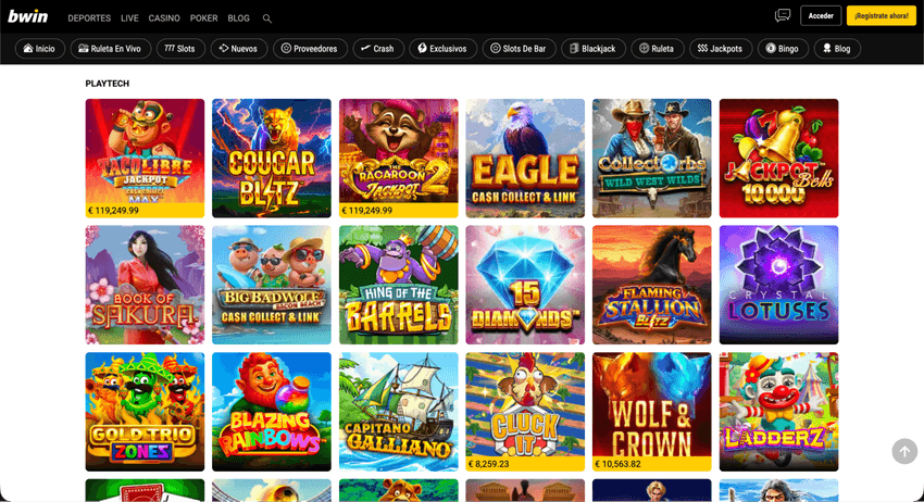 Playtech en bwin Casino Catálogo de juegos de Playtech en bwin Casino España