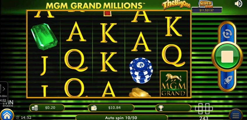 MGM Grand Millions slot gameplay screenshot MGM Grand Millions gameplay