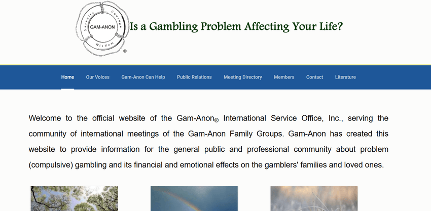 Gam-Anon official logo and website header