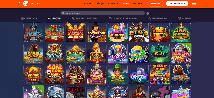 Tragaperras disponibles en Enracha Catálogo de slots de Enracha Casino con tragaperras de distintos proveedores