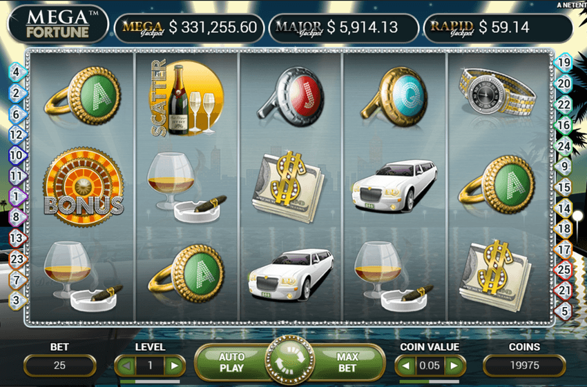 Mega Fortune jackpot progresivo de NetEnt