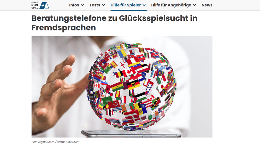 Mehrsprachige Beratung für Glücksspielabhängigkeit