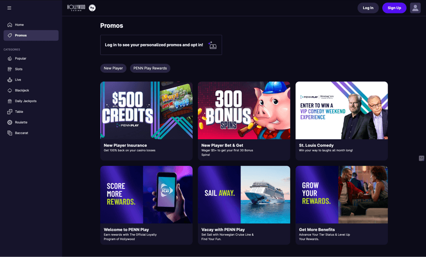 Hollywood Casino Michigan Bonuses and Promotions Hollywood Casino Michigan promotions page displaying welcome bonuses, rewards, and ongoing player offers.