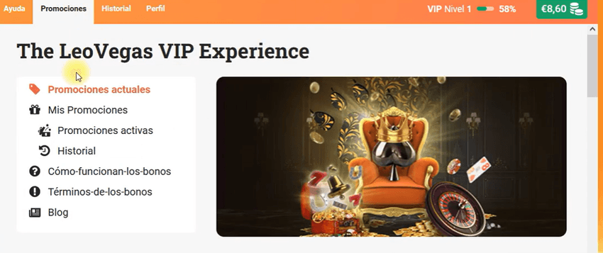 Programa VIP de LeoVegas con beneficios exclusivos para jugadores frecuentes