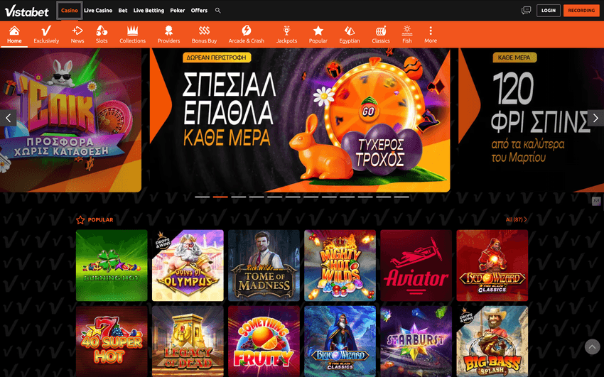 Vistabet casino αρχική σελίδα με καζίνο παιχνίδια slots και προσφορές καζίνο Vistabet