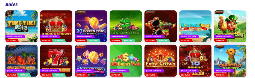 Slots con jackpot en PlayUZU Selección de tragaperras con bote acumulado en PlayUZU