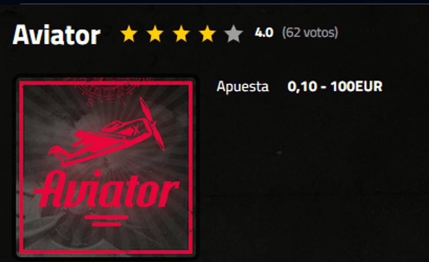 Juego Aviator con multiplicador y apuestas disponibles