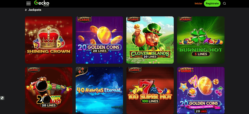 Juegos con jackpot de GeckoPlay Casino Juegos con jackpot de GeckoPlay con Shining Crown y 20 Golden Coins