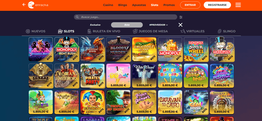 Jackpots de Enracha Casino Juegos con jackpot disponibles en Enracha Casino