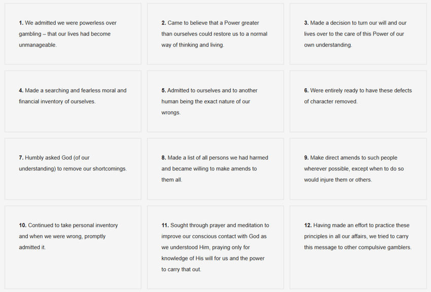 GA 12 Steps – Pathway to Recovery Gamblers Anonymous 12 Steps