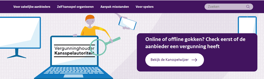Kansspelautoriteit vergunningcontrole legale aanbieders