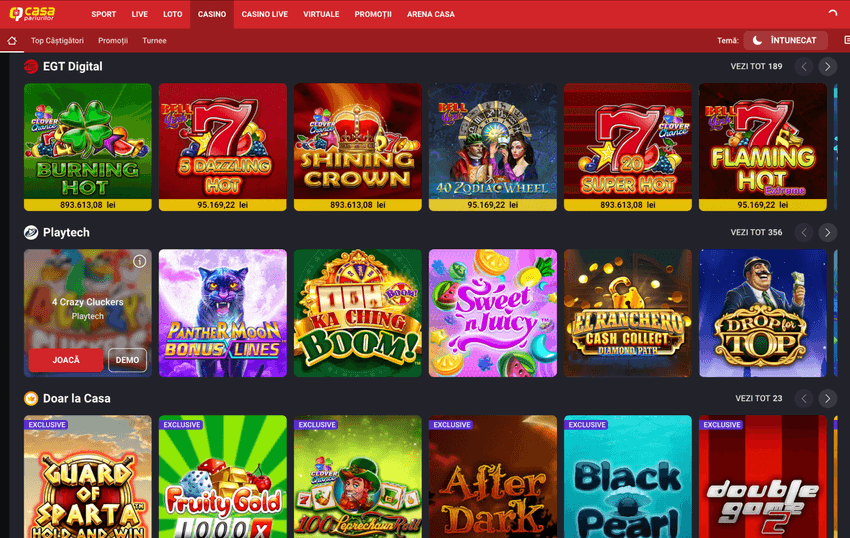 Casa Pariurilor sloturi și jackpoturi Sloturi și jocuri jackpot în biblioteca Casa Pariurilor