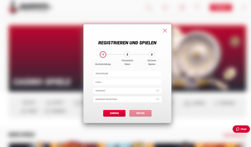 Registrierung im Jackpots.ch Casino Jackpots.ch Registrierung