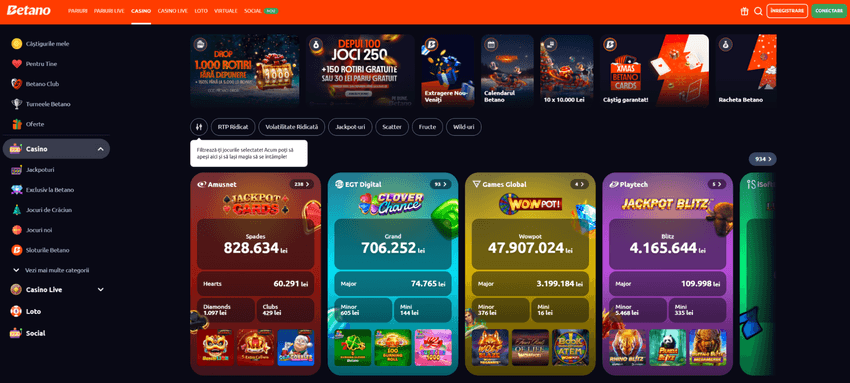 Betano Casino România – secțiunea casino Betano Casino Online – jackpoturi și sloturi