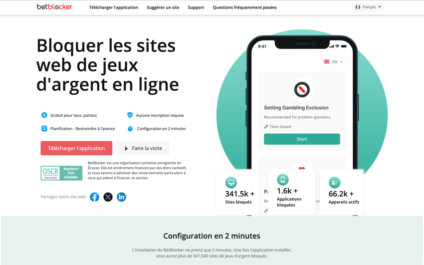 BetBlocker – blocage des sites de jeux d’argent en ligne