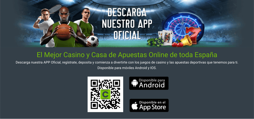 Página de descarga de la aplicación oficial de Codere para dispositivos Android e iOS.