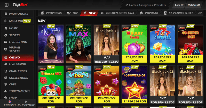 Sloturi noi disponibile în TopBet Casino