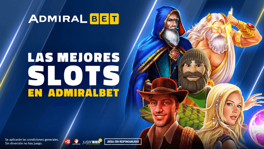 Banner promocional de AdmiralBet con selección de slots