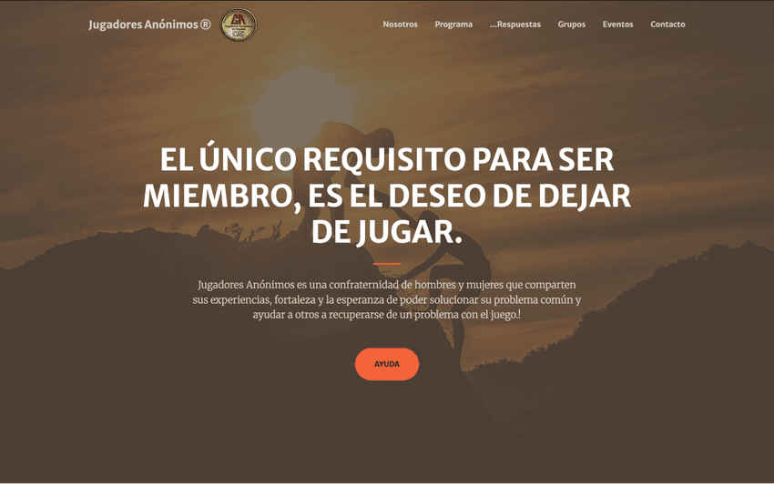 Jugadores Anónimos España con mensaje sobre el deseo de dejar de jugar