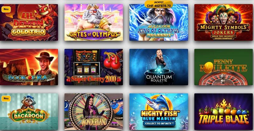 Slots in legalen Online-Casinos für die Schweiz Beliebte Slots in Schweizer Casinos: Gates of Olympus, Mighty Symbols