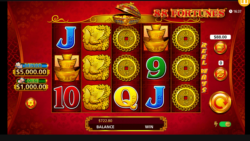 88 Fortunes Jackpot Festival big win