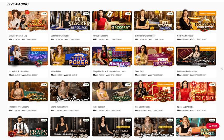 Jackpots.ch Live-Dealer-Spiele Jackpots.ch Live-Casino-Spiele