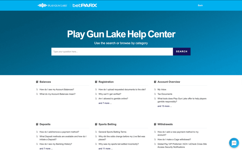 Play Gun Lake Casino Help Center Play Gun Lake Casino Help Center page with customer support resources, FAQs, and account assistance options.