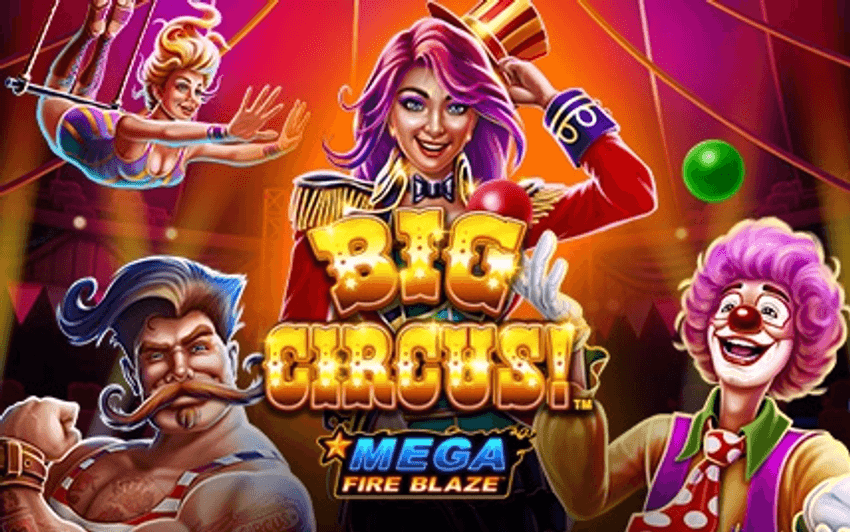 Big Circus! Mega Fire Blaze de Playtech Portada de Big Circus Mega Fire Blaze de Playtech
