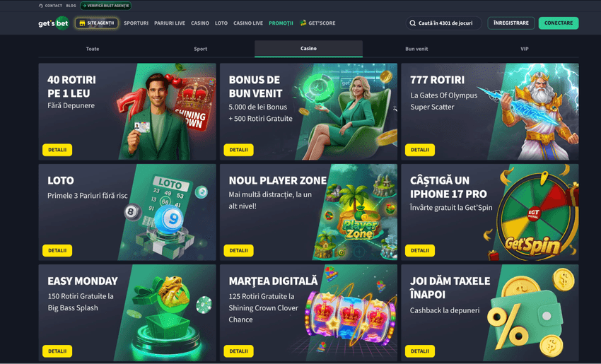 GetsBet promoții și oferte zilnice Promoții GetsBet cu oferte zilnice și bonusuri cazino