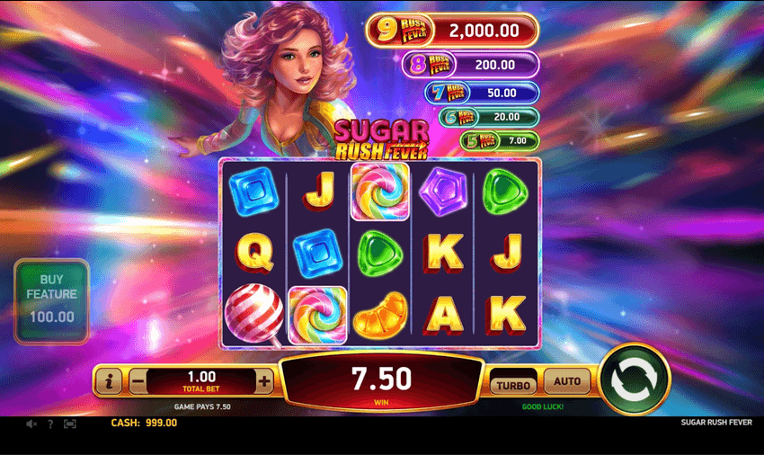 Sugar Rush Fever slot gameplay screenshot