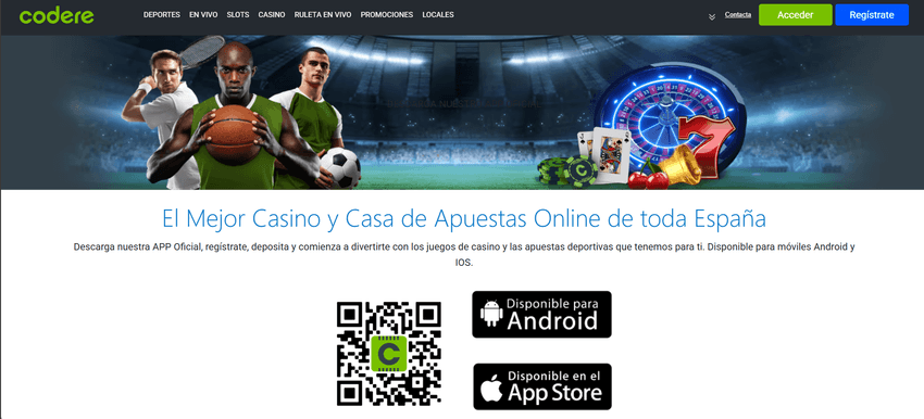Aplicación móvil de Codere Descarga de la app móvil de Codere para Android y iOS.