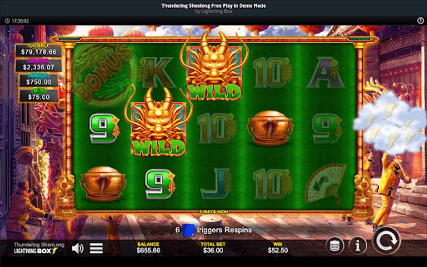 Thundering Shenlong gameplay Thundering Shenlong slot gameplay