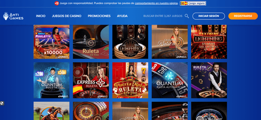 Juegos de ruleta en vivo de AHTI Games con mesas de Playtech