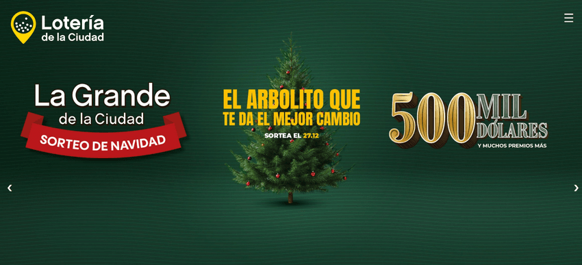 Sorteo navideño de Lotería de la Ciudad Promoción de la Lotería de la Ciudad. Sorteo de Navidad