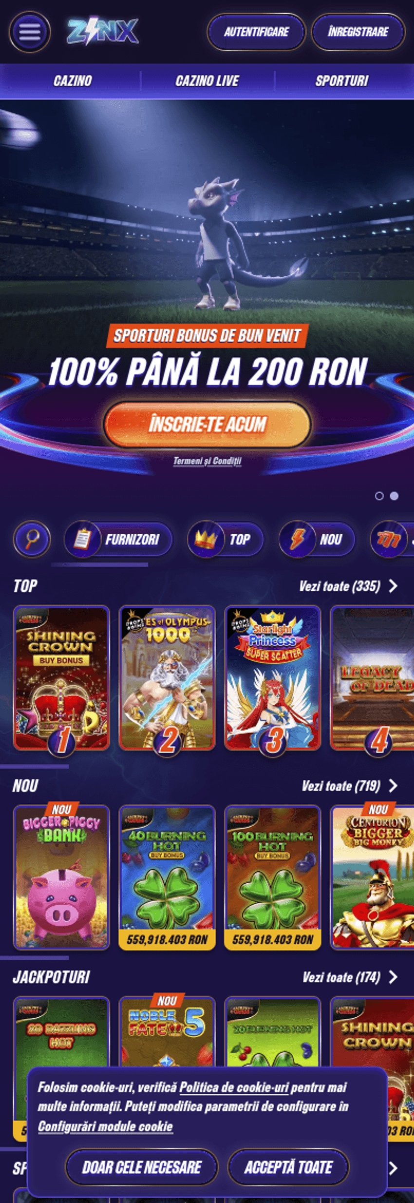 Experiența Zinx Casino pe mobil Versiunea mobilă Zinx Casino cu bonusuri, sloturi și categorii de jocuri