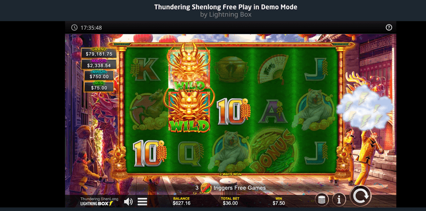 Thundering Shenlong demo slot gameplay Thundering Shenlong demo slot