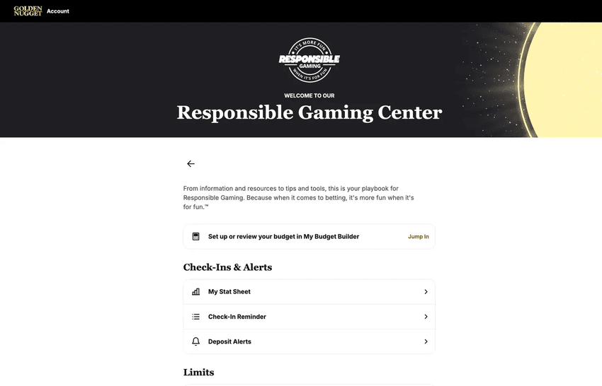 Responsible Gambling at Golden Nugget Online Casino Responsible Gambling page at Golden Nugget Online Casino presents safer gambling tools and support resources.