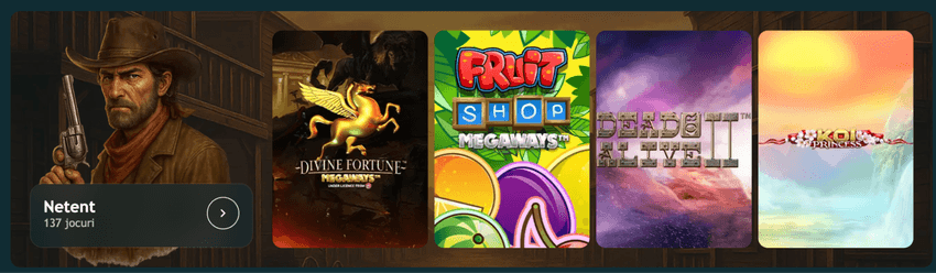 King Casino – jocuri NetEnt Secțiunea NetEnt de la King Casino cu Divine Fortune Megaways, Fruit Shop Megaways și alte sloturi