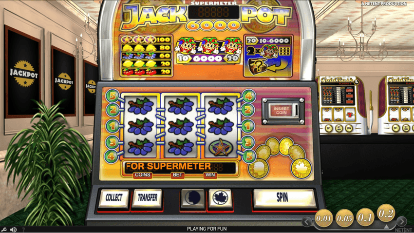 Jackpot 6000 NetEnt – slot clasic cu jackpot fix